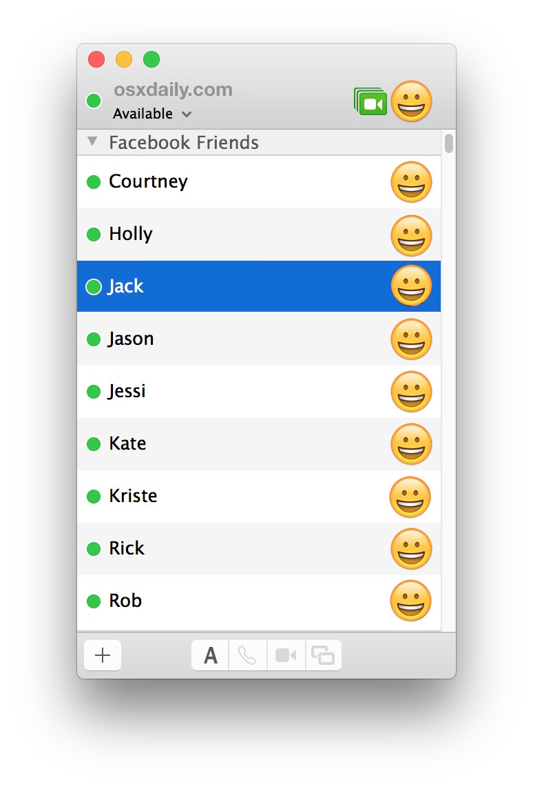 connect your cam on your mac for video call facebook